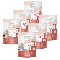 Produktbild von MjAMjAM Premium Nassfutter für Katzen Quetschie Rind an Kürbis - 6 x 300 g