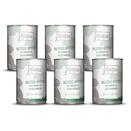 Produktbild von MjAMjAM Premium Nassfutter für Katzen Rentier mit Hühnchen und Möhrchen - 6 x 400 g