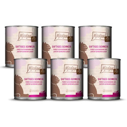 Produktbild von MjAMjAM Premium Nassfutter für Katzen saftiges Schwein pur - 6 x 800 g