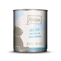 Produktbild von MjAMjAM Premium Nassfutter für Katzen zarte Ente & Geflügel an Möhrchen - 6 x 800 g