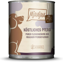 Produktbild von MJAMJAM Purer Fleischgenuss 800g Dose Hundenassfutter 6 x 800 Gramm köstliches Pferd Pur