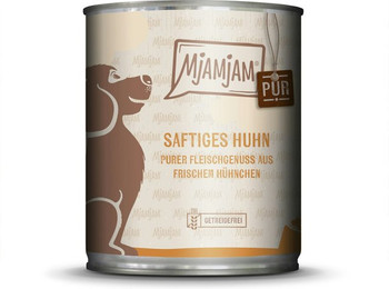 Produktbild von MJAMJAM Purer Fleischgenuss 800g Dose Hundenassfutter 6 x 800 Gramm saftiges Huhn Pur