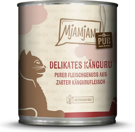 Produktbild von MJAMJAM Purer Fleischgenuss 800g Dose Katzennassfutter 6 x 800 Gramm zartes Känguru Pur