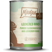 Produktbild von MJAMJAM Purer Fleischgenuss Rind Katzennassfutter - 12 x 400 g