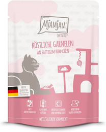 Produktbild von MjAMjAM Quetschie Garnelen an saftigem Hühnchen - 24 x 300 g