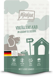 Produktbild von MjAMjAM - Quetschie Mahlzeit 125g MjAMjAM Hund Sparpaket 24x125g Kalb mit Zucchini