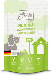 Produktbild von MjAMjAM - Quetschie Mahlzeit 125g MjAMjAM Hund Sparpaket 24x125g Rind mit Kartoffel mit Erbsen