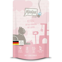 Produktbild von MJAMJAM Quetschies Kitten Katzennassfutter mit Huhn und Lachsöl - 12 x 125 g