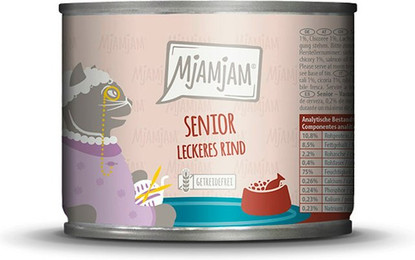 Produktbild von MjAMjAM – Senior 200g MjAMjAM Katze Sparpaket 12x200g Senior - Rind