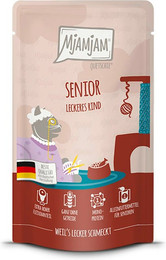 Produktbild von MjAMjAM – Senior 300g MjAMjAM Katze Sparpaket 12x300g Senior Rind