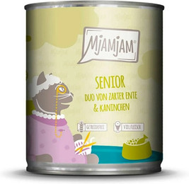 Produktbild von MjAMjAM – Senior 800g MjAMjAM Katze 6x800g Senior-DUO Ente und Kaninche