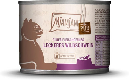 Produktbild von MjAMjAM Sparpaket 12 x  200g Purer Fleischgenuss Wildschwein Katze