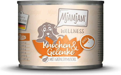 Produktbild von MjAMjAM Sparpaket 12 x  200g Wellness Knochen&Gelenke Dog