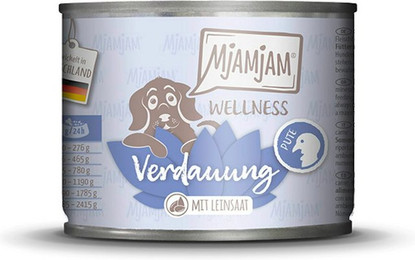 Produktbild von MjAMjAM Sparpaket 12 x  200g Wellness Verdauung Pute Dog