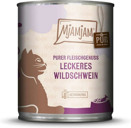 Produktbild von MjAMjAM Sparpaket 12 x  800g Wildschwein pur Cat