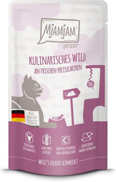 Produktbild von MjAMjAM Sparpaket 24 x  125g Quetschie Wild+Preiselb Cat