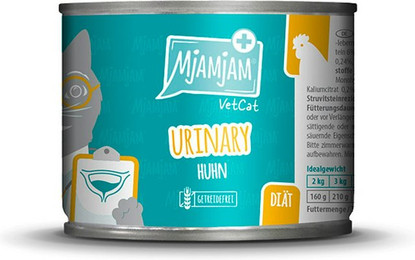 Produktbild von MjAMjAM - VetCat 200g MjAMjAM Katze Sparpaket 12x200g Vet Diät Urinary Huhn