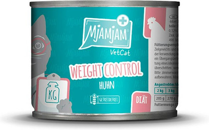 Produktbild von MjAMjAM - VetCat 200g MjAMjAM Katze Sparpaket 12x200g Vet Diät WeightControl Hu