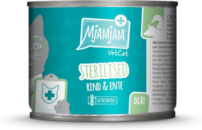 Produktbild von MjAMjAM VetCat Diät Sterilised Rind & Ente - 6 x 200 g