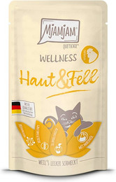 Produktbild von MjAMjAM – Wellness 125g MjAMjAM Katze 12x125g Wellness Haut und Fell Huhn