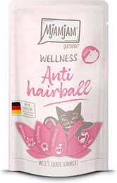 Produktbild von MjAMjAM – Wellness 125g MjAMjAM Katze Sparpaket 24x125g Wellness AntiHairball Rind
