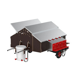 Produktbild von Mobiler Hühnerstall 1,5 x 1,8 m für bis zu 30 Hühner