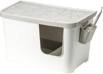 Produktbild von MODERNA Geschlossene Katzentoilette Casetta Camelia weiß