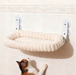 Produktbild von MODFU Katzen-Hängematte Katzenhängematte Katzenliege Katzenkissen Hängematte, Polyester, mit Saugnäpfen und abnehmbares waschbares Kissen für meisten Fenster