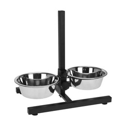 Produktbild von Mojawo Höhenverstellbarer Fressnapf aus Edelstahl Ø 19 cm