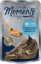 Produktbild von MOMENTS Soup Nassfutter Katze Adult Huhn und Thunfisch - 12 x 40 g