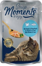Produktbild von MOMENTS Soup Nassfutter Katze Adult Huhn und Thunfisch - 48 x 40 g