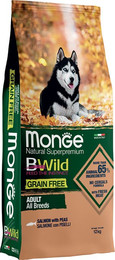 Produktbild von Monge Bwild Grain Free All Breeds Lachs & Erbsen - 2 x 12 kg