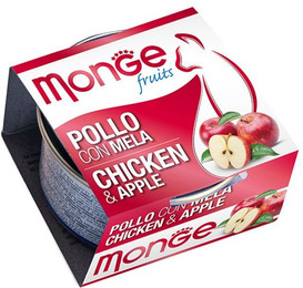 Produktbild von Monge Fruits Adult Chicken with Apple Nassfutter für Katzen - 80 g