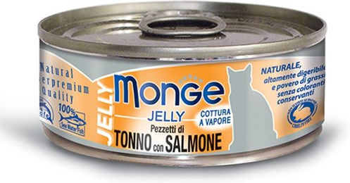 Produktbild von MONGE Jelly Katzenfutter Thunfisch mit Lachs 80 g