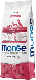 Produktbild von Monge Monoprotein Rind mit Reis für Hunde - 2 x 12 kg