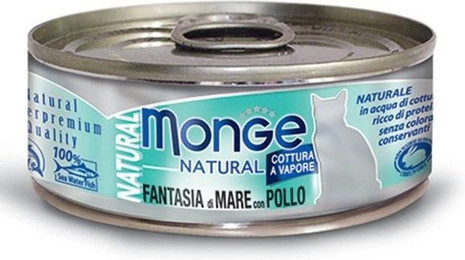 Produktbild von MONGE Natural Cat Meeresfrüchte und Hühnchen 80g
