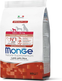Produktbild von Monge Natural Superpremium Adult Mini Lamm und Reis Hundefutter - 800 g