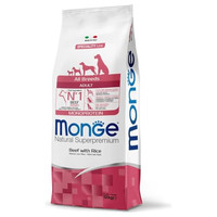 Produktbild von Monge Natural Superpremium Adult Rind mit Reis Trockenfutter für Hunde - 12 kg