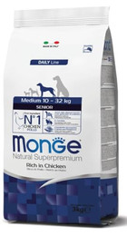Produktbild von Monge Natural Superpremium Medium Senior Rich in Chicken - 2 x 12 kg