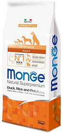 Produktbild von Monge Natural Superpremium Monoprotein Adult Ente mit Reis und Kartoffeln - 12 kg
