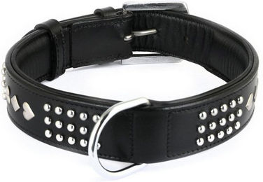 Monkimau Hunde-Halsband aus Leder mit Nieten – Bild 1 von 5