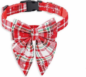 Produktbild von Monkimau Hunde-Halsband mit Schleife Weihnachten