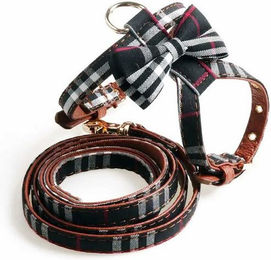 Produktbild von Monkimau Hunde- und Katzengeschirr mit Leine schwarz - S