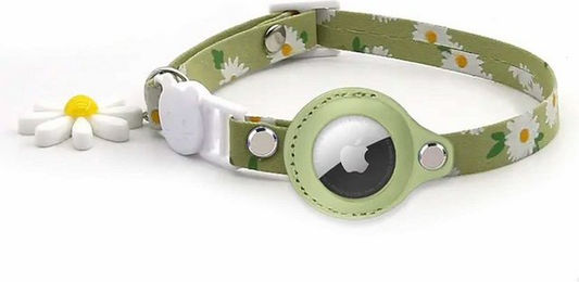 Produktbild von Monkimau Hunde- und Katzenhalsband mit AirTag Halter und Sicherheitsverschluss lila