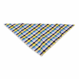 Produktbild von Monkimau Hundehalstuch aus Baumwolle blau gelb kariert