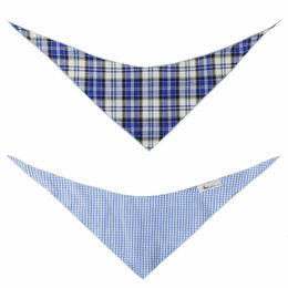 Produktbild von Monkimau Hundehalstuch aus Baumwolle blau kariert