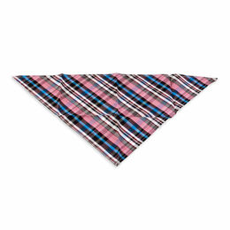 Produktbild von Monkimau Hundehalstuch aus Baumwolle blau pink kariert