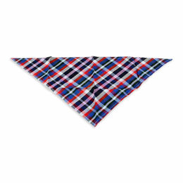 Produktbild von Monkimau Hundehalstuch aus Baumwolle blau rot kariert