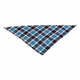 Monkimau Hundehalstuch aus Baumwolle blau weiß schwarz kariert – Bild 1 von 3