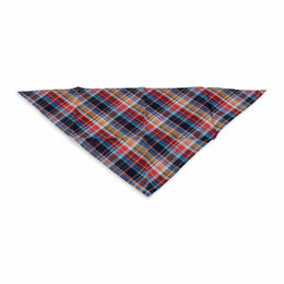 Monkimau Hundehalstuch aus Baumwolle dunkel rot schwarz kariert – Bild 1 von 3